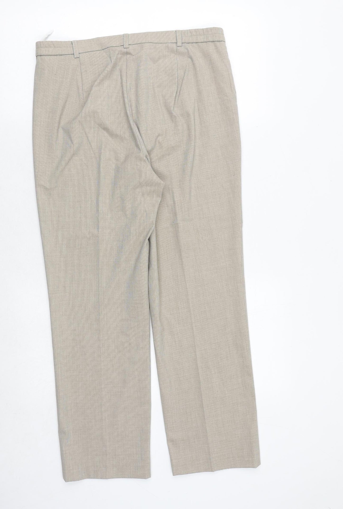 Womens UK Size 12 Marks and Spencer Regular Fit  Beige Trousers