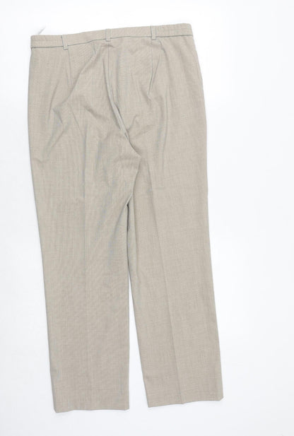 Womens UK Size 12 Marks and Spencer Regular Fit  Beige Trousers