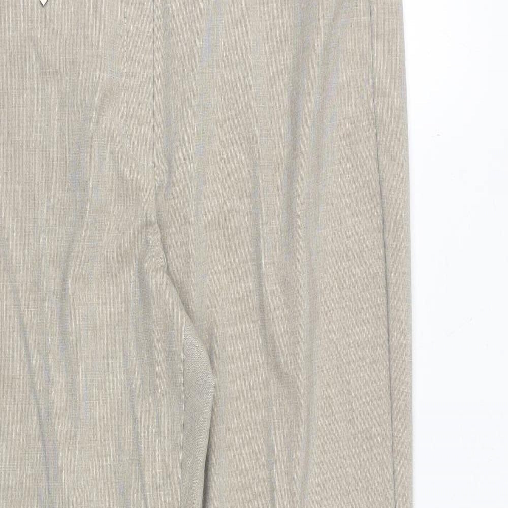 Womens UK Size 12 Marks and Spencer Regular Fit  Beige Trousers