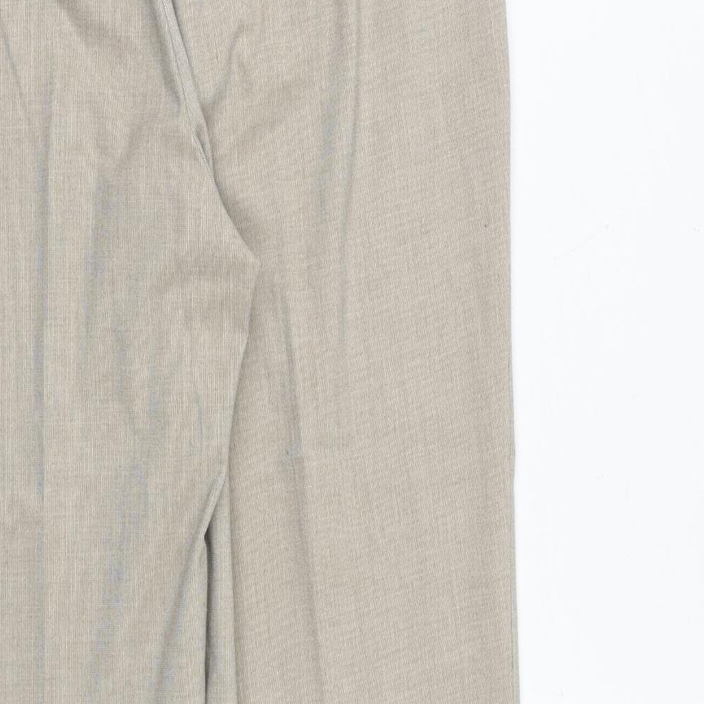 Womens UK Size 12 Marks and Spencer Regular Fit  Beige Trousers