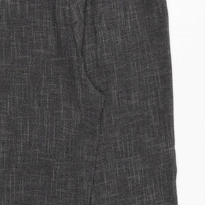 Marks and Spencer Womens Grey Polyester Trousers Size 39 in Regular Zip
