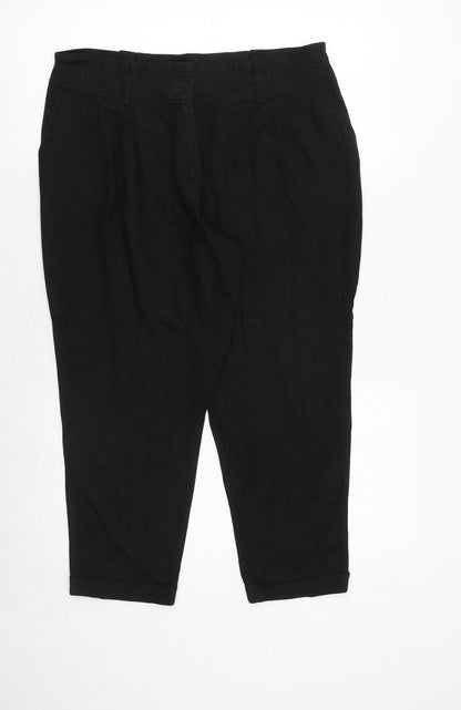 Womens UK Size 14 Dorothy Perkins Regular Fit  Black Trousers