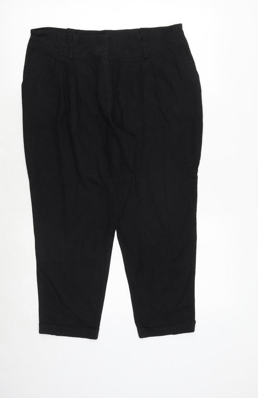 Womens UK Size 14 Dorothy Perkins Regular Fit  Black Trousers