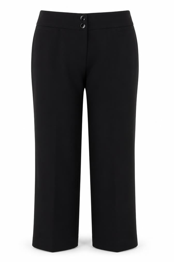 Country Casuals Womens Black Polyester Trousers Size 16 Regular Zip