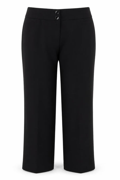 Country Casuals Womens Black Polyester Trousers Size 16 Regular Zip