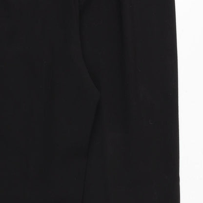 CC Womens Black Polyester Trousers Size 16 Regular Zip