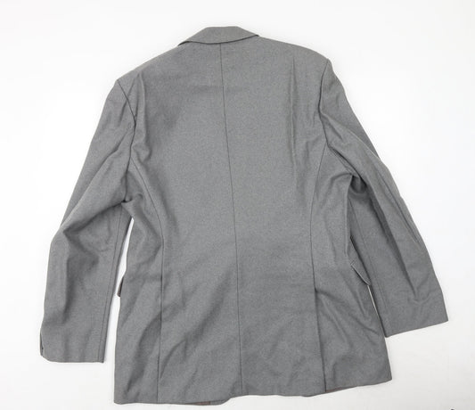 Hornes Mens Grey Polyester Jacket Suit Jacket Size 40 Regular