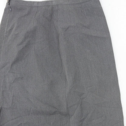 NEXT Womens Grey Polyester A-Line Skirt Size 10 Zip