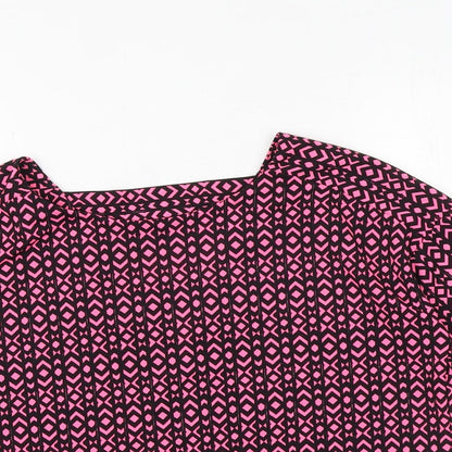Womens UK Size 12 NEXT Pink Basic Blouse