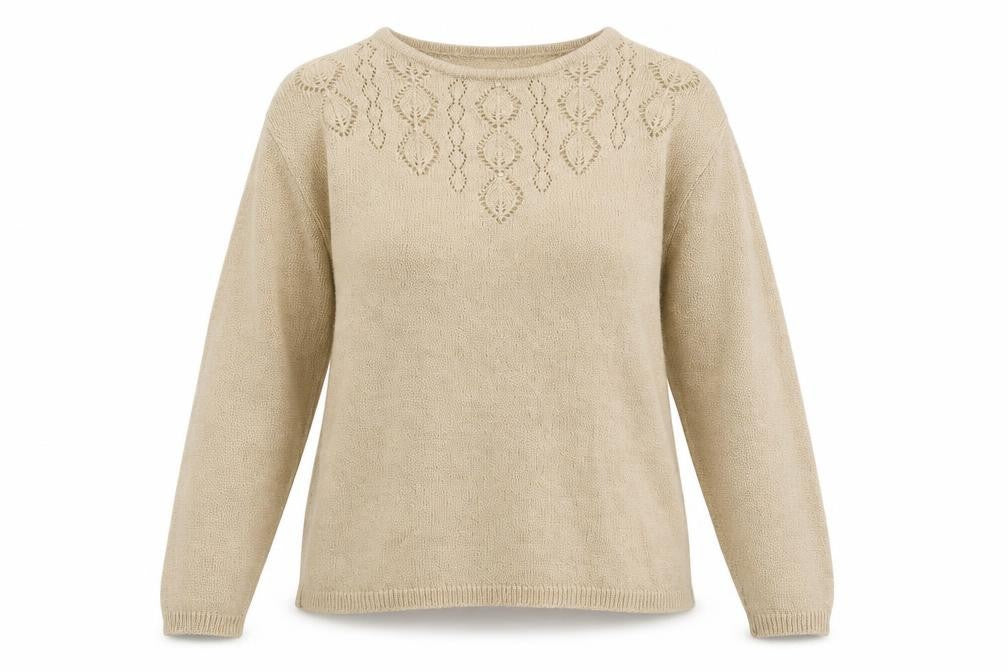 Womens UK Size M Bonmarché Beige Pullover Jumper