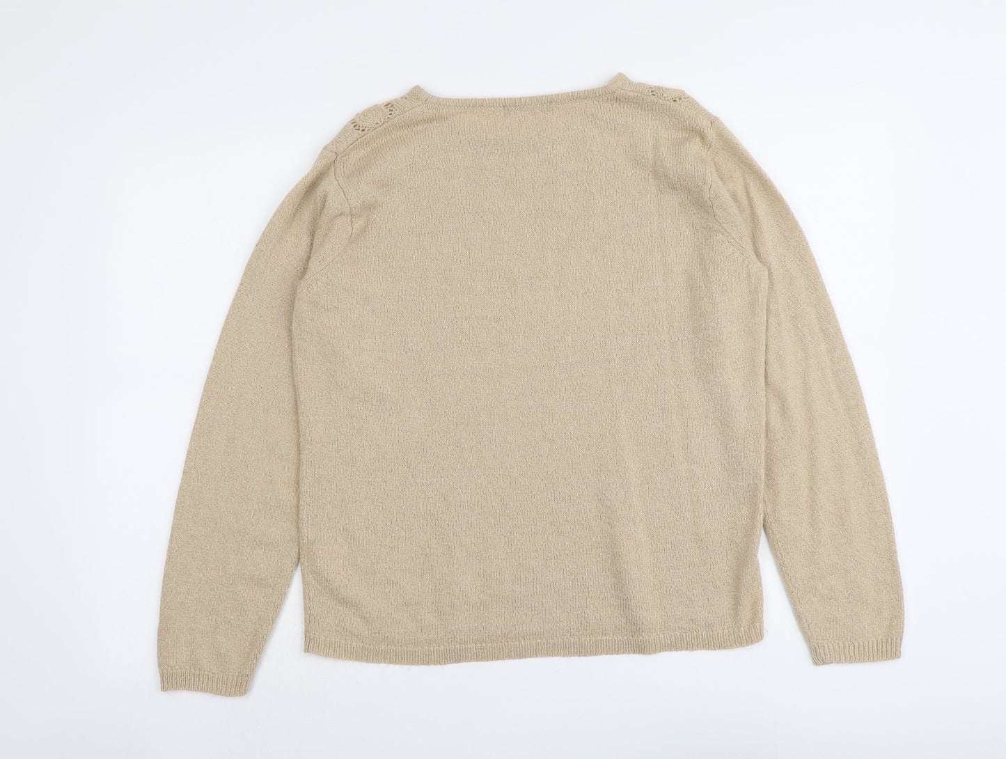 Womens UK Size M Bonmarché Beige Pullover Jumper