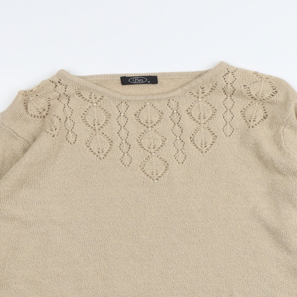 Womens UK Size M Bonmarché Beige Pullover Jumper