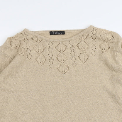 Womens UK Size M Bonmarché Beige Pullover Jumper