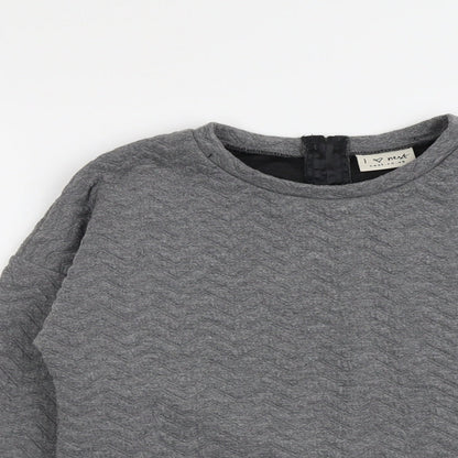 NEXT Girls Grey Polyester Pullover Sweatshirt Size 10 Years Pullover - Textured