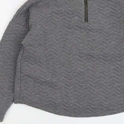 NEXT Girls Grey Polyester Pullover Sweatshirt Size 10 Years Pullover - Textured