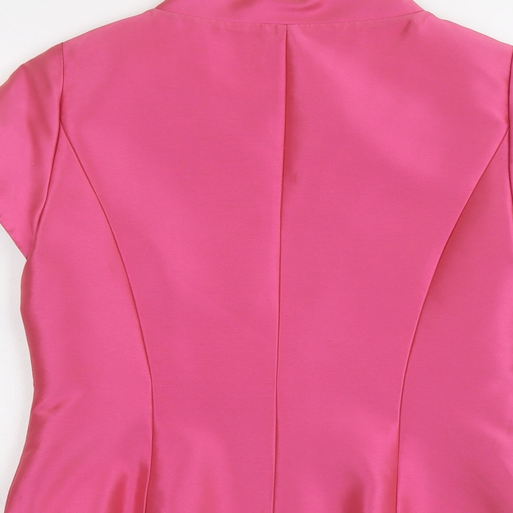 Cabotine Womens Pink Polyester Jacket Blazer Size 12