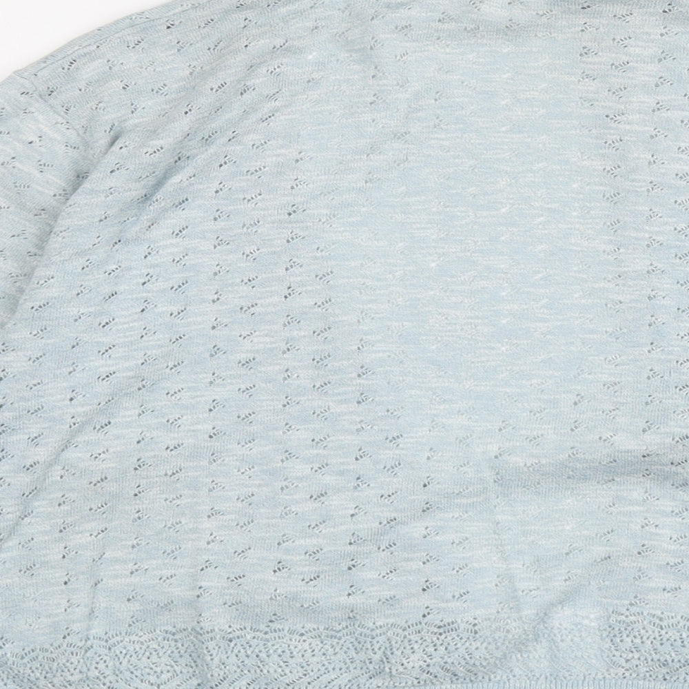 Womens UK Size 14 Indigo Blue Cardigan Jumper