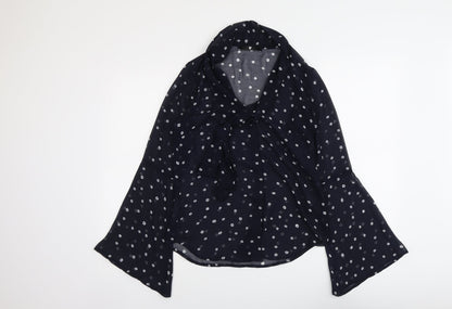 Womens UK Size 8 V By Very Blue Basic Blouse