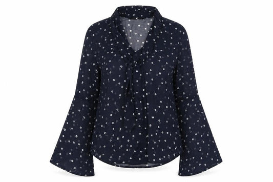 Womens UK Size 8 V By Very Blue Basic Blouse