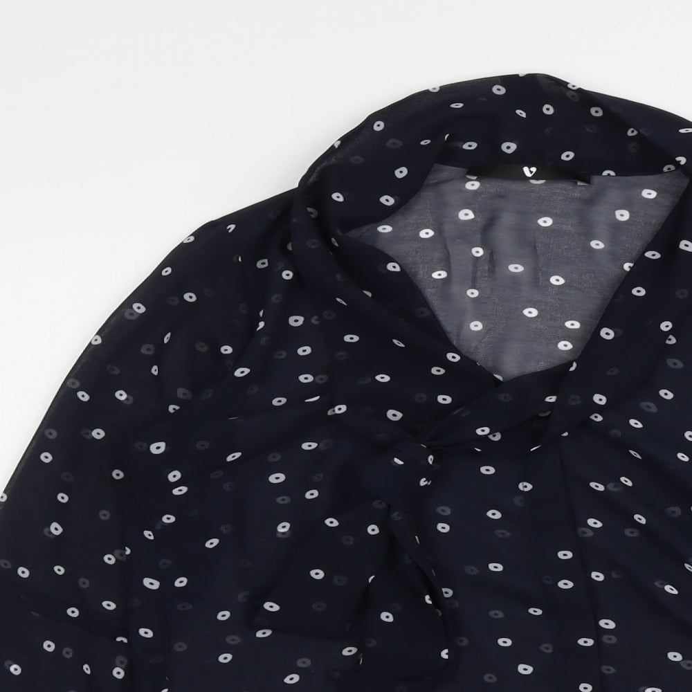 Womens UK Size 8 V By Very Blue Basic Blouse