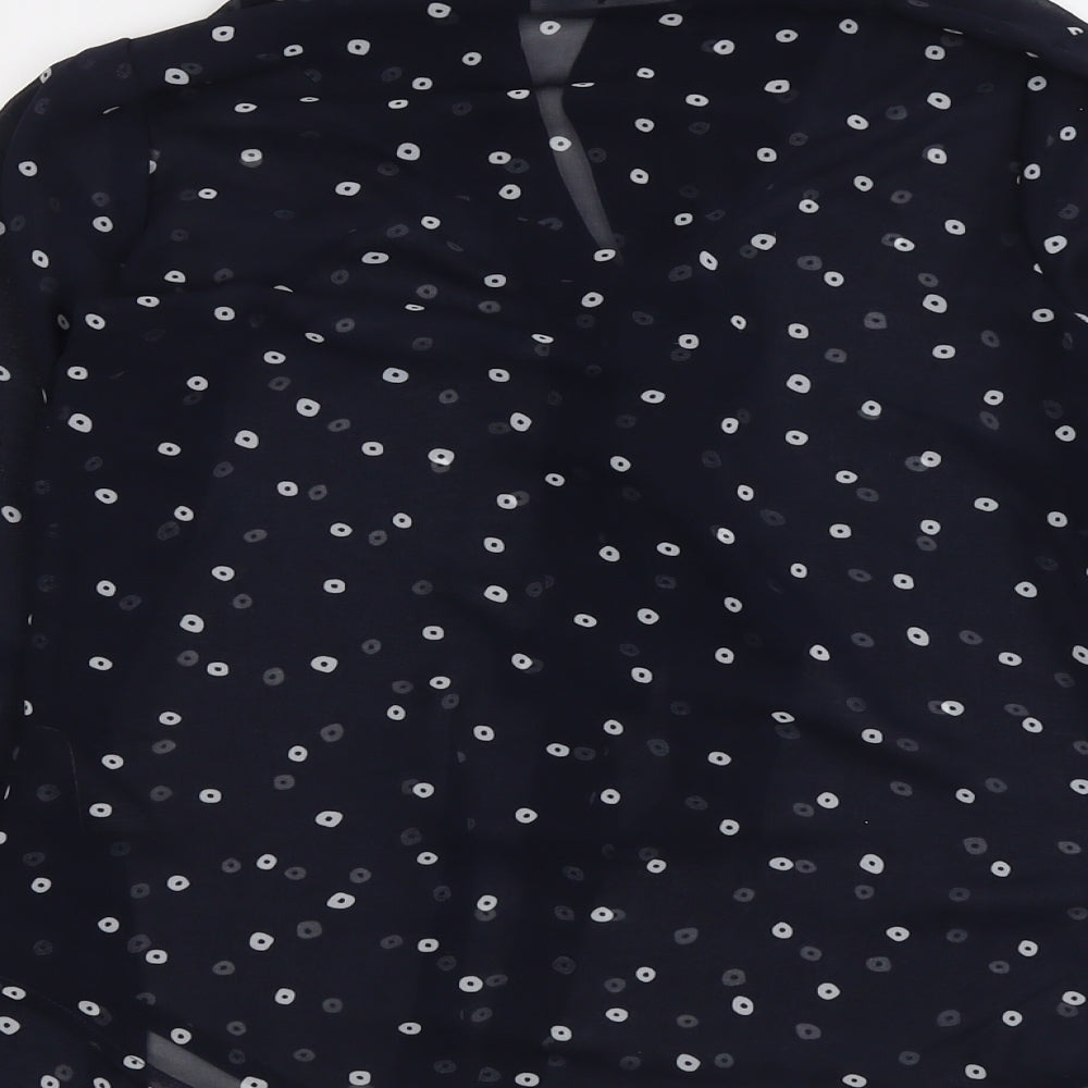 Womens UK Size 8 V By Very Blue Basic Blouse