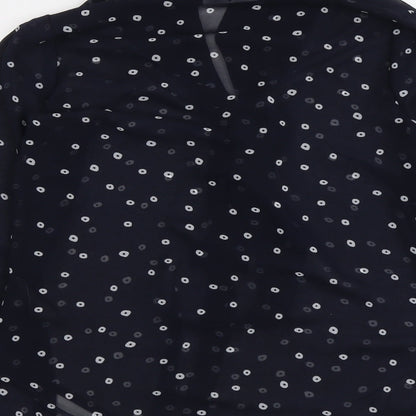 Womens UK Size 8 V By Very Blue Basic Blouse