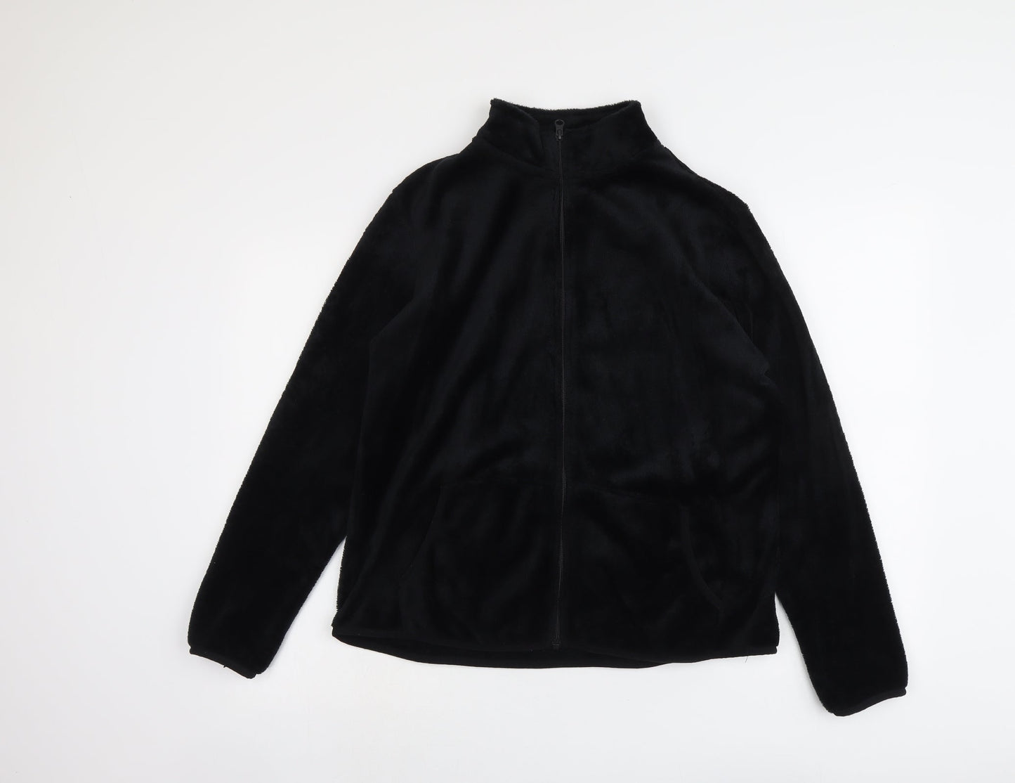 Avenue Womens Black Jacket Size L Zip