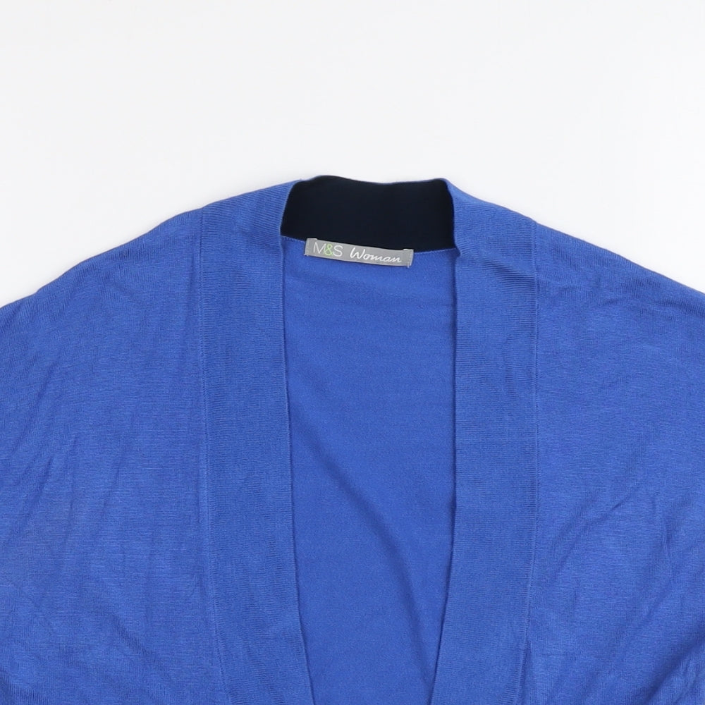 Womens UK Size 8 Marks and Spencer Blue Cardigan Jumper