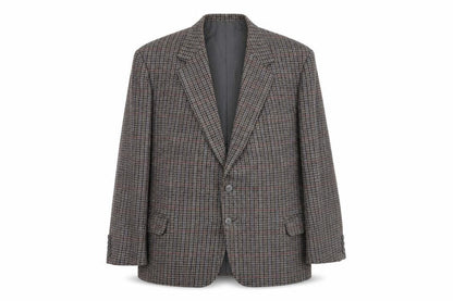 Washington Mens Grey Geometric Wool Jacket Suit Jacket Size 44 Regular