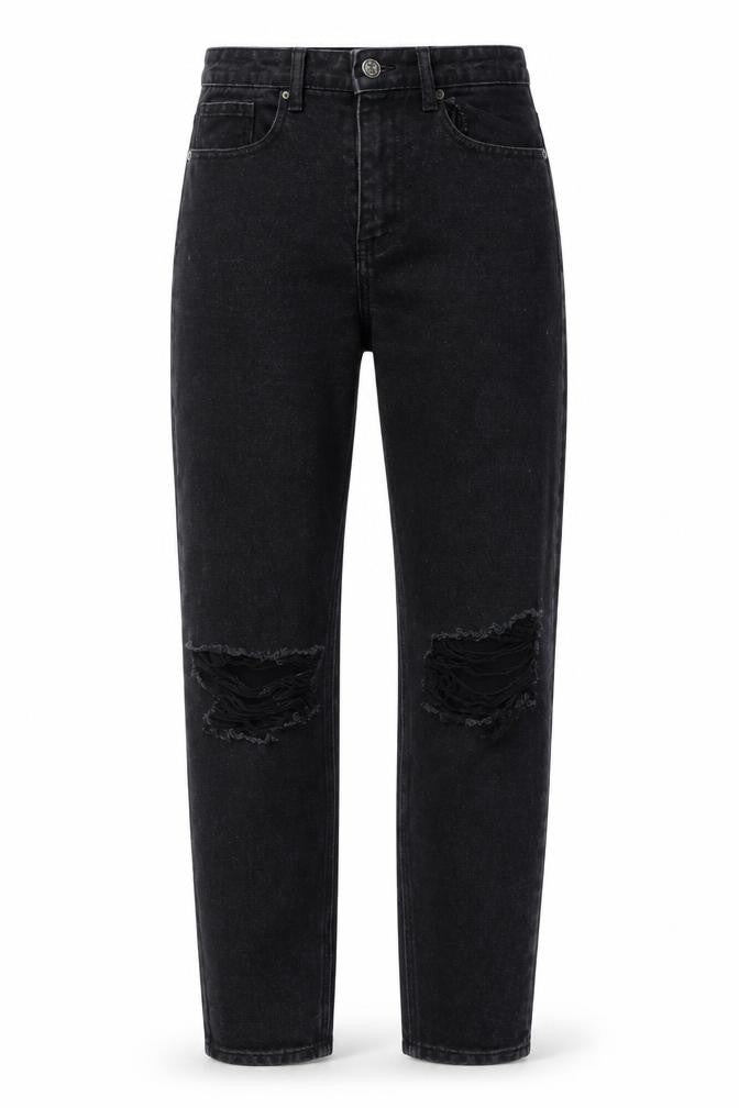Womens UK Size 6 PRETTYLITTLETHING Regular Fit Straight Black Jeans