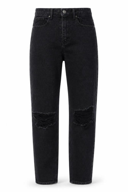 Womens UK Size 6 PRETTYLITTLETHING Regular Fit Straight Black Jeans