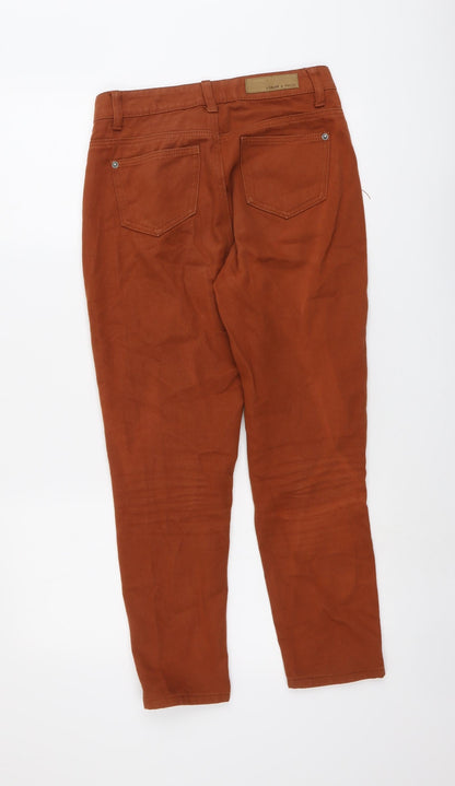 Liquor N Poker Womens Brown Cotton Skinny Jeans Size 6 L24 in Regular Button