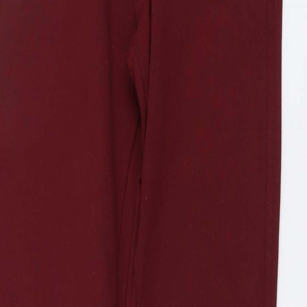 Vs. Miss Womens Red Cotton Trousers Size L L30 in Regular Button