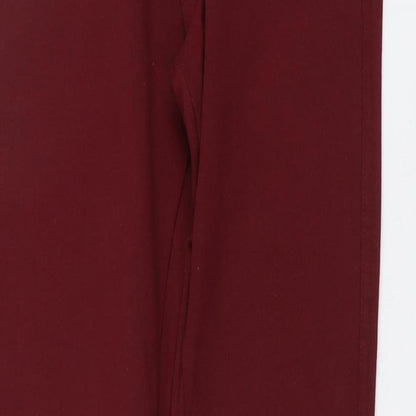 Vs. Miss Womens Red Cotton Trousers Size L L30 in Regular Button