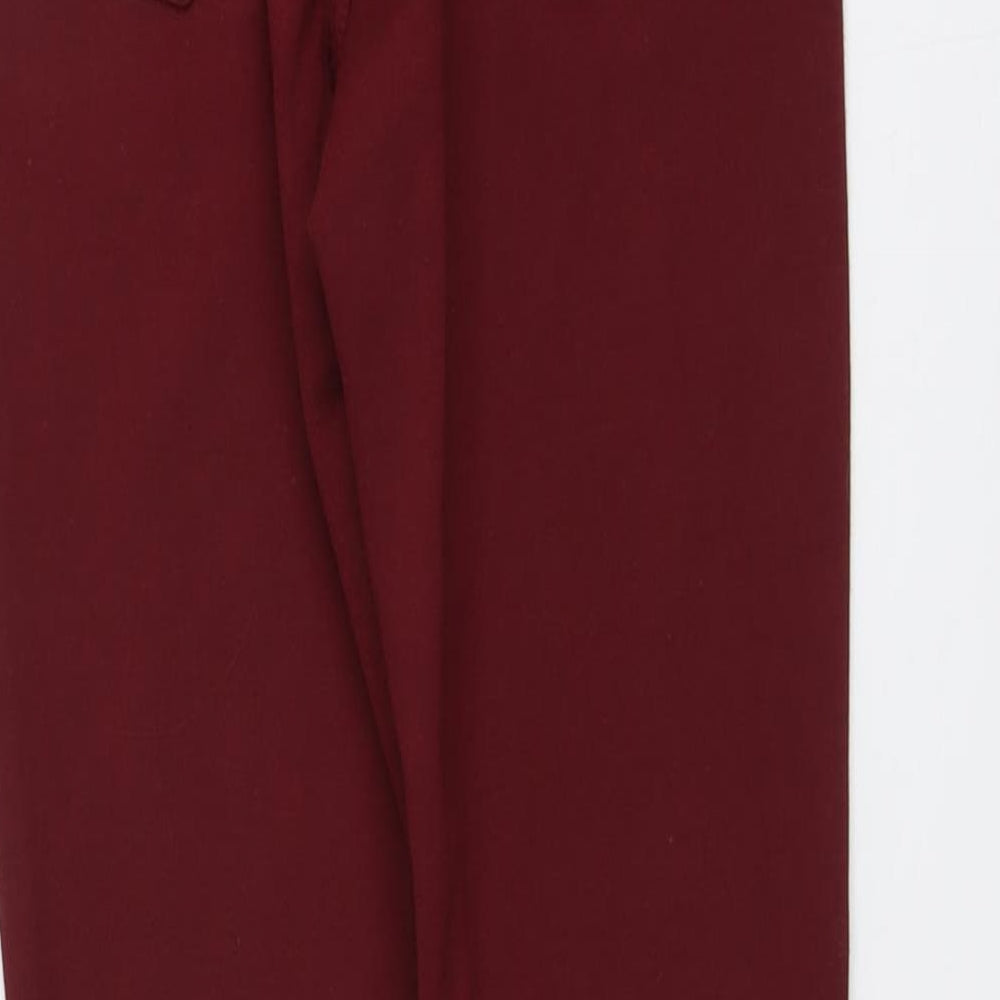 Vs. Miss Womens Red Cotton Trousers Size L L30 in Regular Button