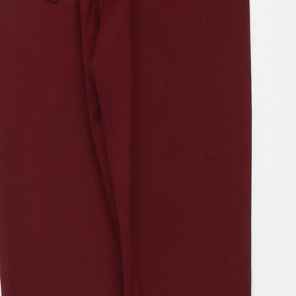 Vs. Miss Womens Red Cotton Trousers Size L L30 in Regular Button