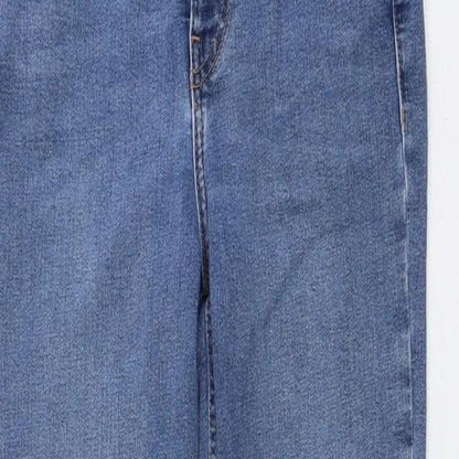 Topshop Womens Blue Cotton Skinny Jeans Size 26 in L26 in Regular Button