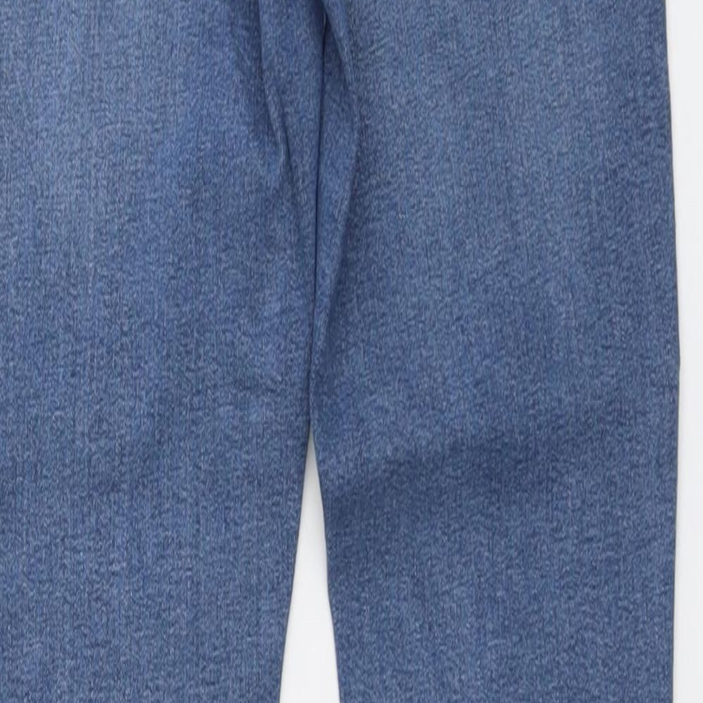 Topshop Womens Blue Cotton Skinny Jeans Size 26 in L26 in Regular Button