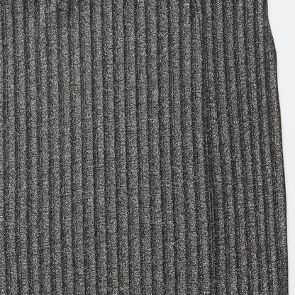 H&M Womens Black Polyester Straight & Pencil Skirt Size L