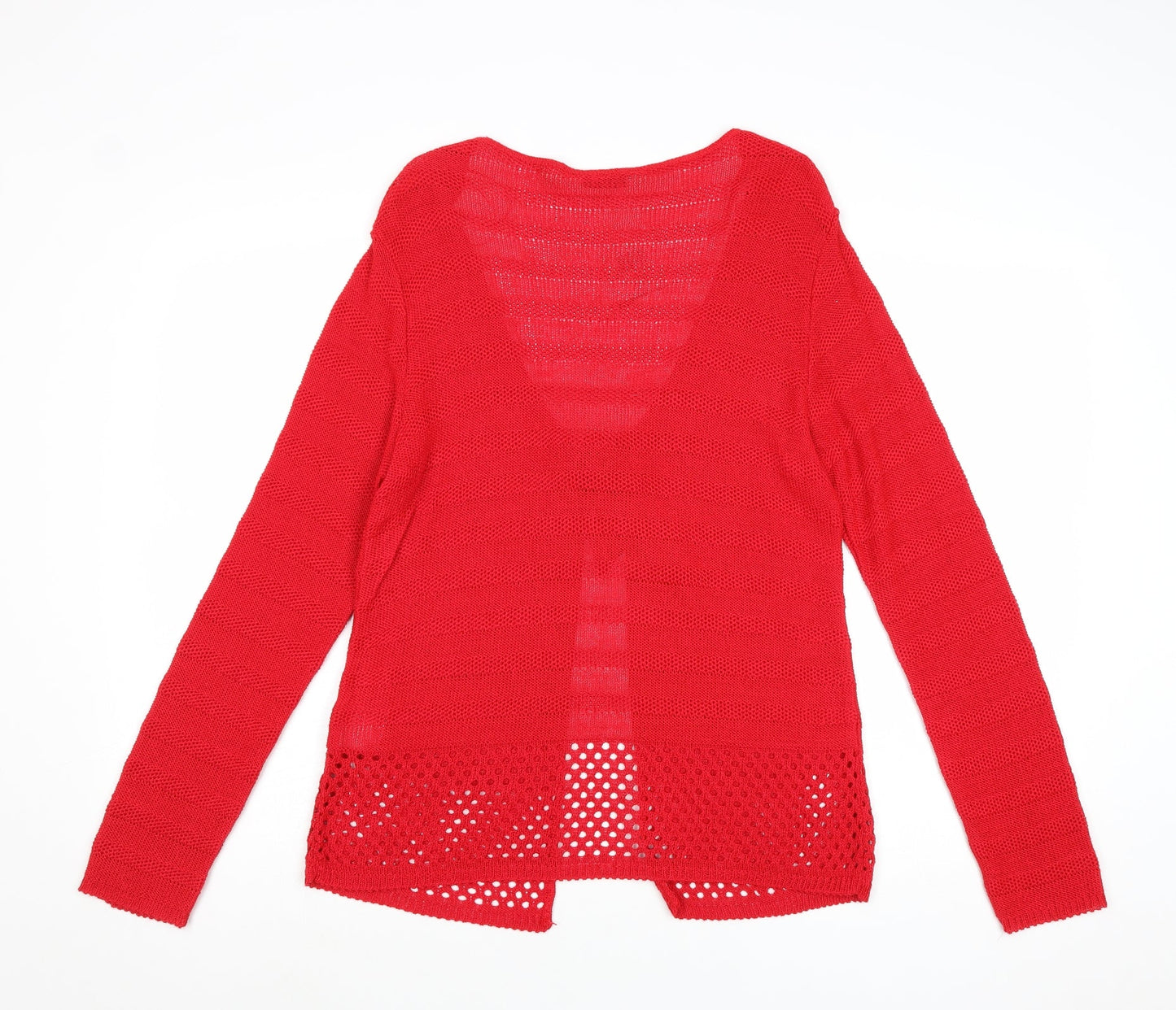Womens UK Size M Editions Red Cardigan Jumper