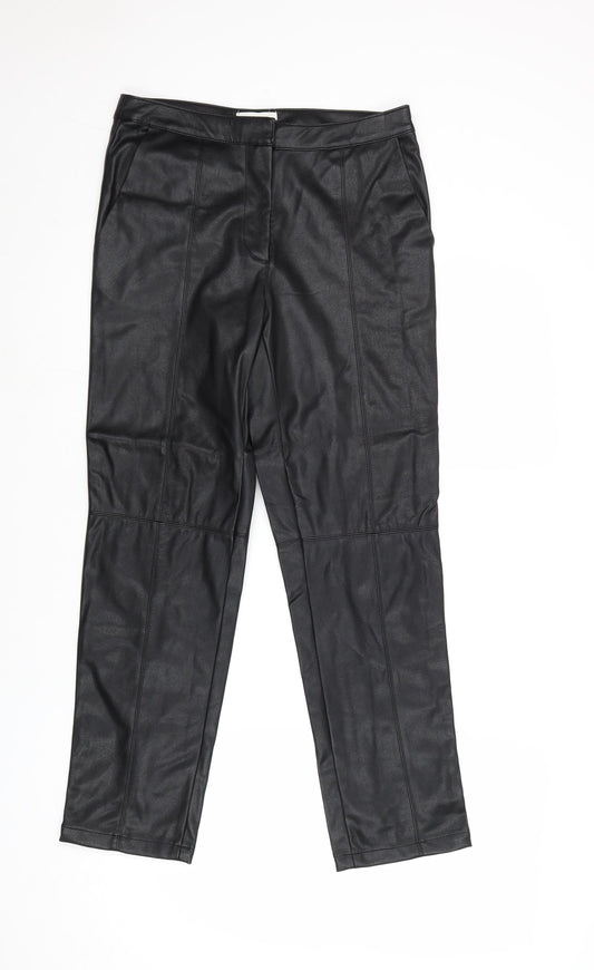 Womens UK Size 8 H&M Regular Fit  Black Trousers