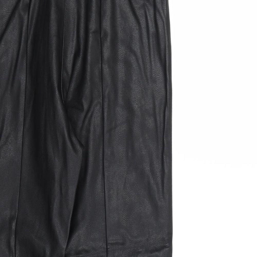 Womens UK Size 8 H&M Regular Fit  Black Trousers
