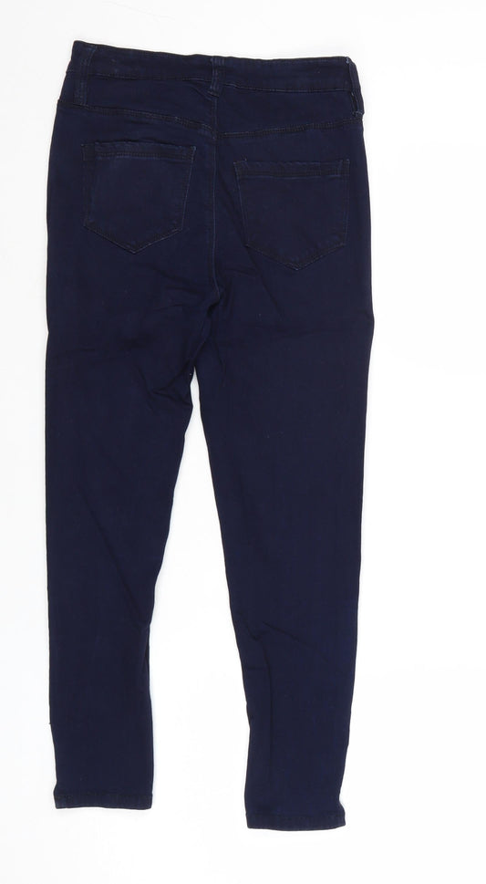 Oasis Womens Blue Cotton Skinny Jeans Size 6 Regular Zip