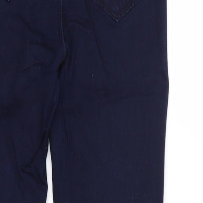 Oasis Womens Blue Cotton Skinny Jeans Size 6 Regular Zip