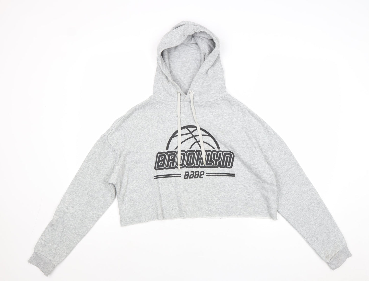 Womens UK Size S Divided by H&M Grey Pullover Hoodie
