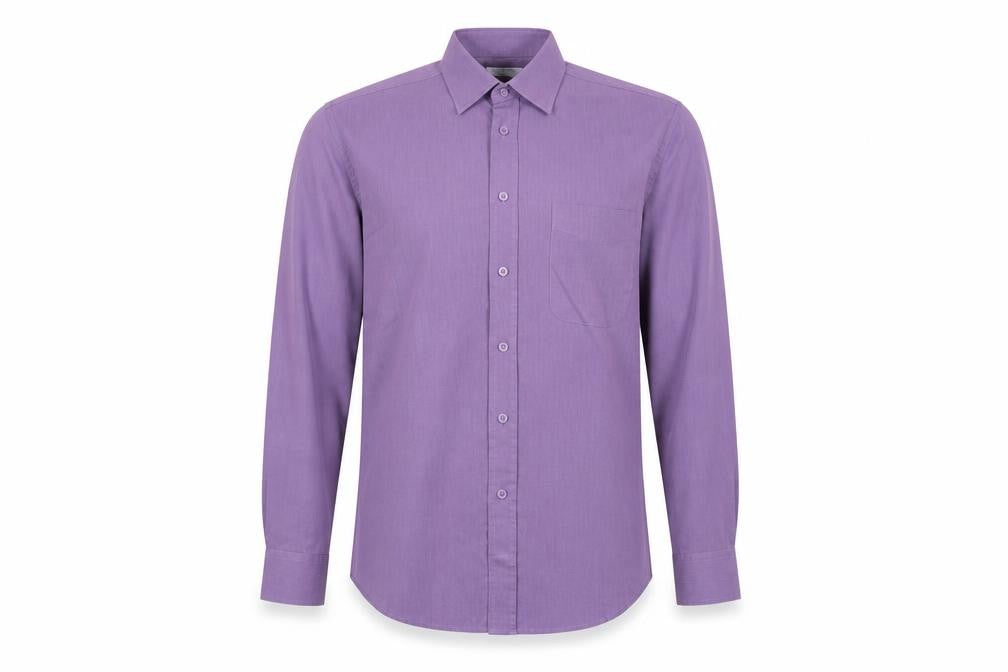 Mens UK Size 15.5 Simon Taylor Purple  Button-Up Long Sleeve Casual Shirt
