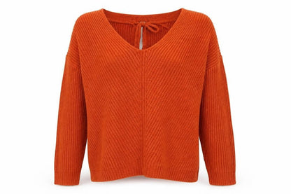Womens UK Size S New Look Orange Pullover Jumper
