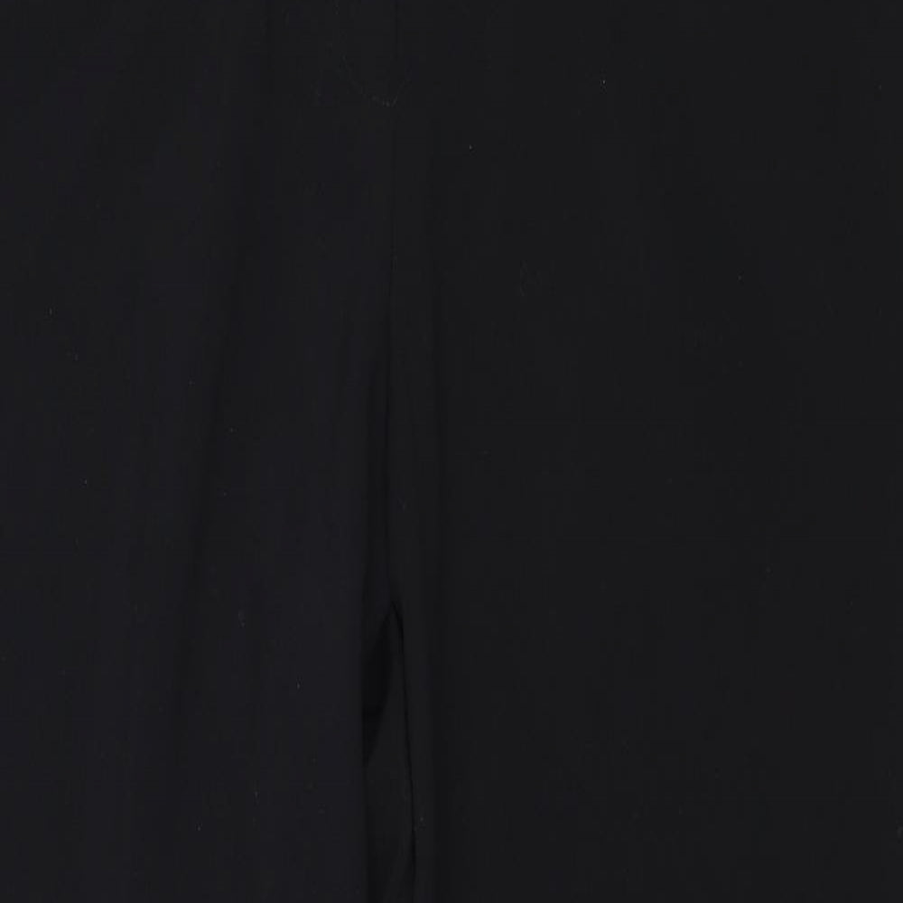 Sag Harbor Womens Black Polyester Trousers Size 16 Regular Zip