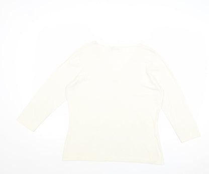 Womens UK Size XL M&Co Ivory Pullover Jumper