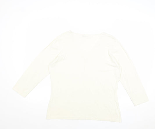 Womens UK Size XL M&Co Ivory Pullover Jumper